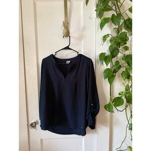 Anne Klein women’s size medium dark blue blouse